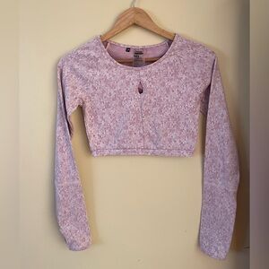 Gymshark Pink Cropped Long Sleeve Top